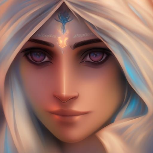 Beautiful Indian Girl Portrait in Digital Art Style