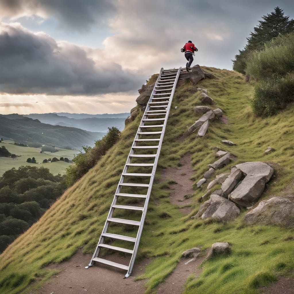 Up hill battle, to the top of the ladder