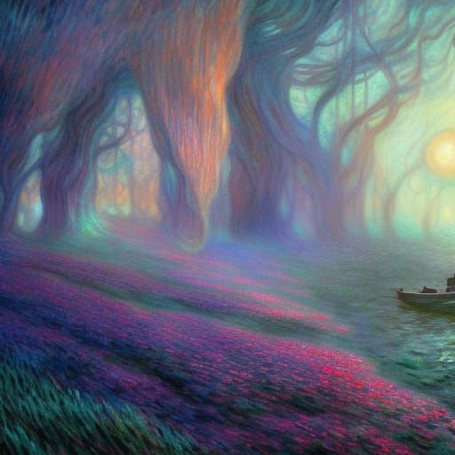 Surreal Portal Painting in Ethereal Style