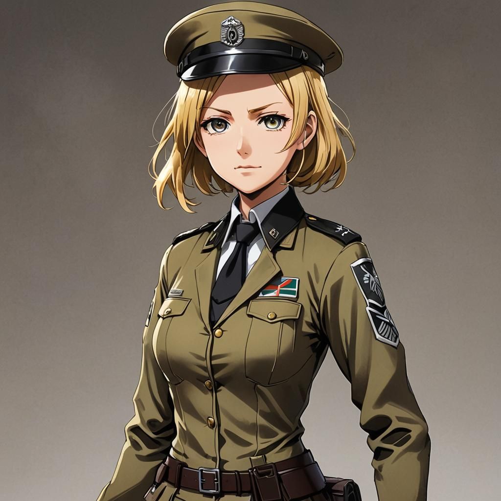 Tanya in Attack on Titan Uniform, Anime Style