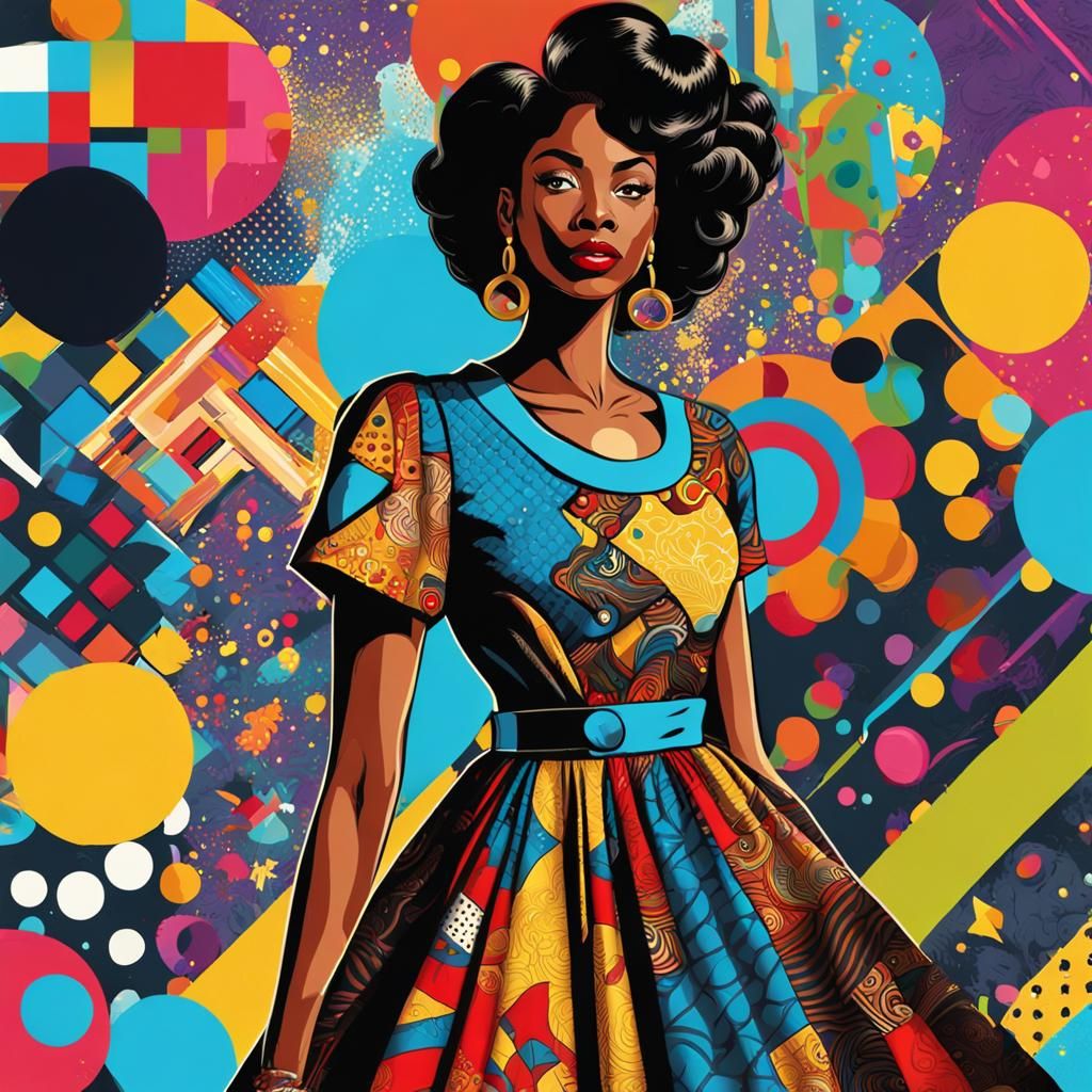 Retro Pop Art Woman Graphic Design