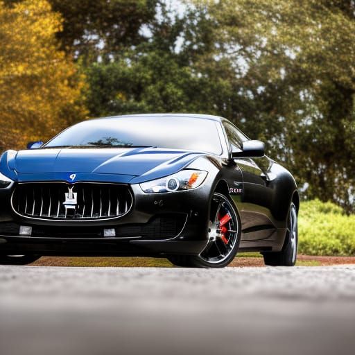 Black Maserati in High Resolution Photography