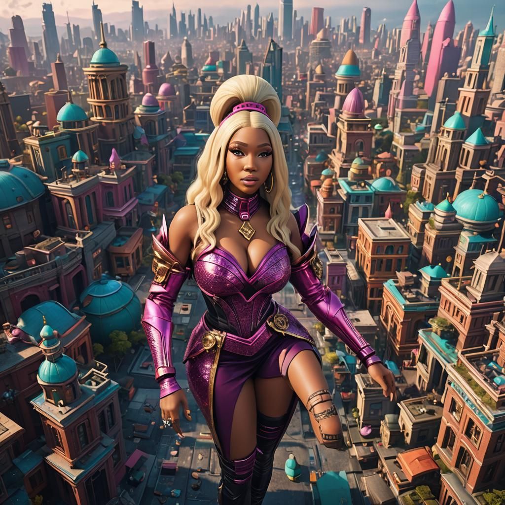 Nicki Minaj's Gag City: Detailed Matte Painting