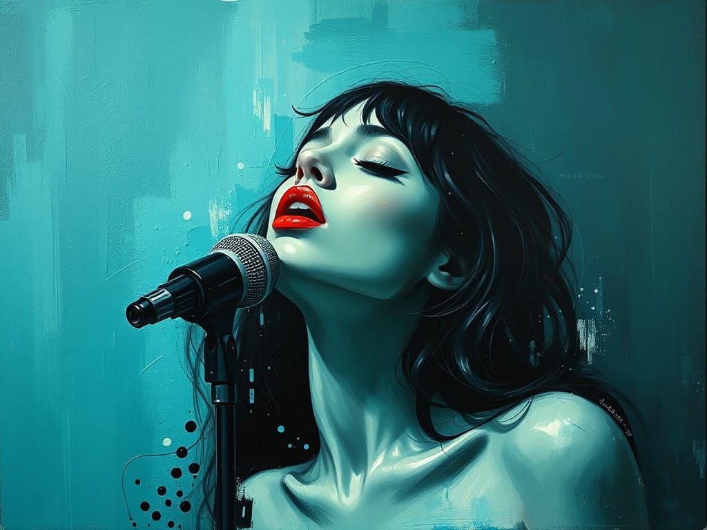 Intricate Digital Landscape with Cyberpunk Elements