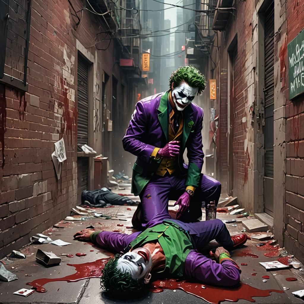 The Joker Confrontation: Vivid Matte Painting