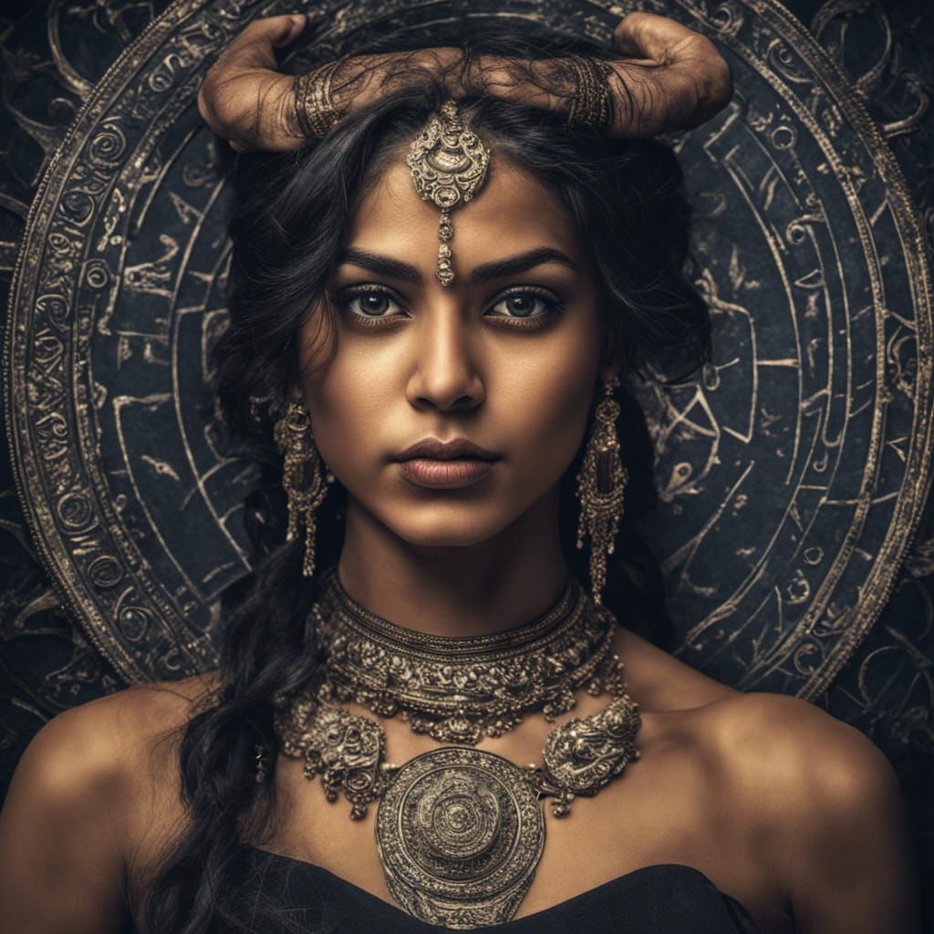 Hyperrealistic Portrait of Taurus Zodiac Woman