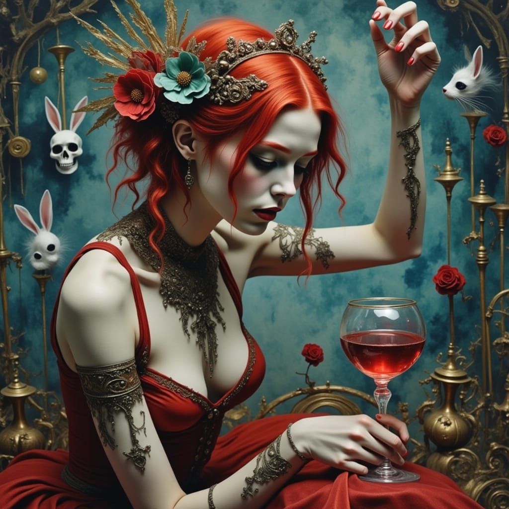 Gypsy Fortune Teller Lilith in Graffiti Art Style