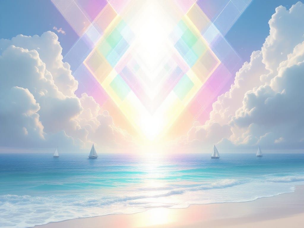 Heavenly Portal Descends to Serene Sea