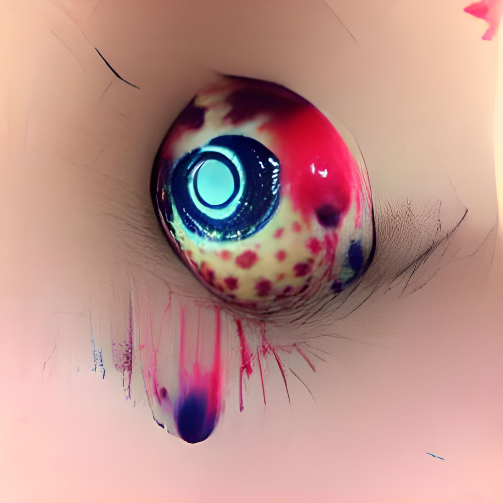 Detailed AI Generated Eyeball Close-Up