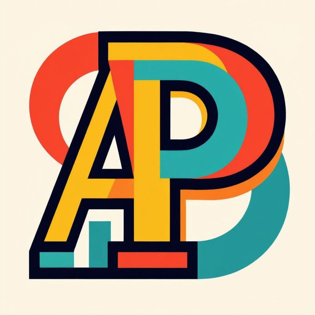 Modern Logo Design with Intertwined Letters A and P