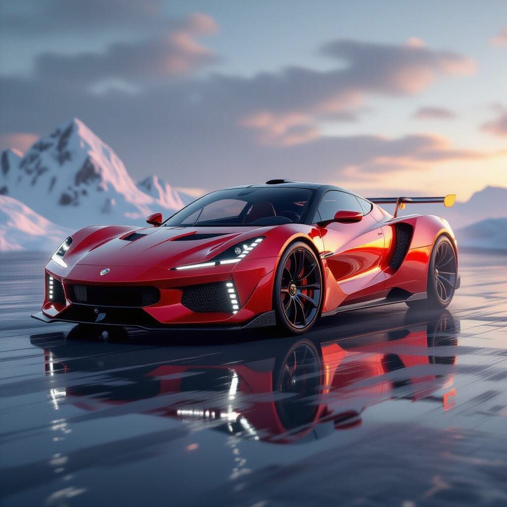 Fire Engine Red and Black Lotus Evija