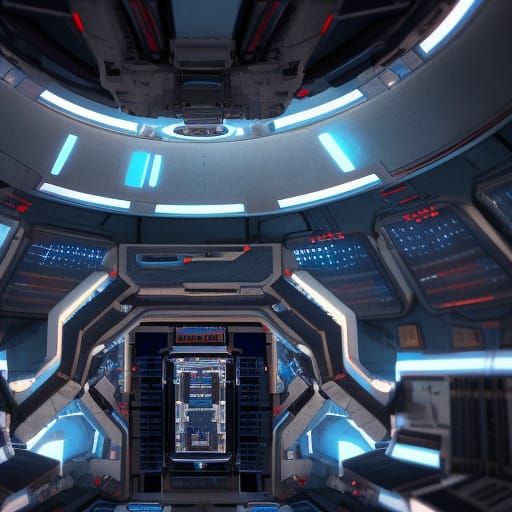 Pixel Sci-Fi Mech Cockpit in Space