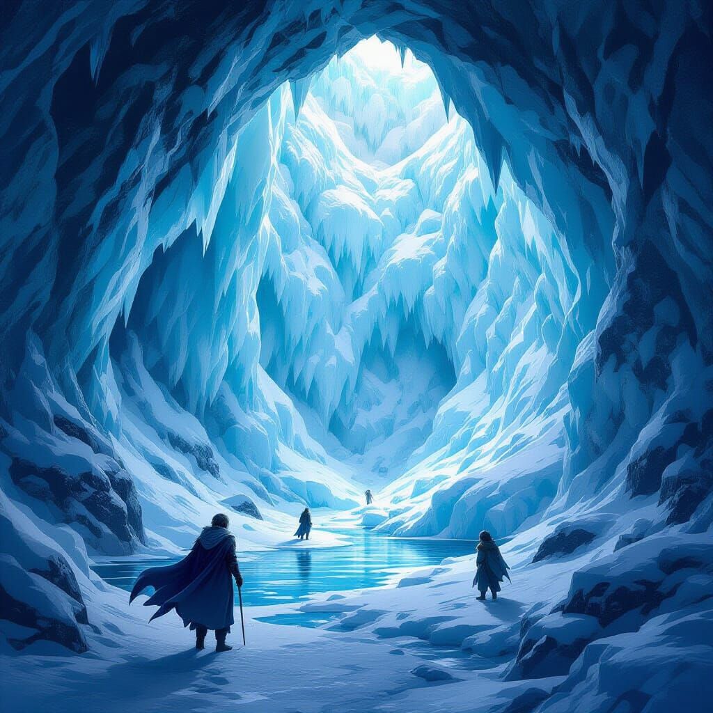 Colossal Ice Block Traps Dragons in Arctic Cave