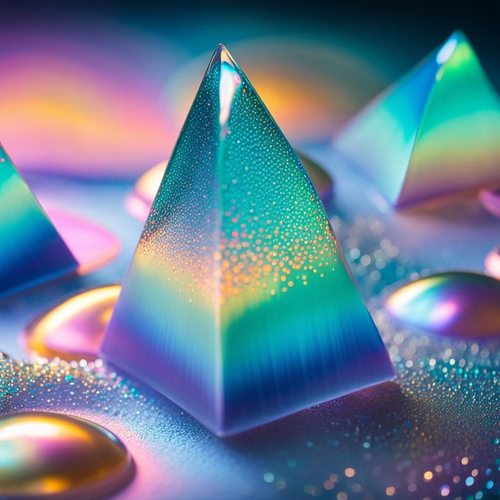 Holographic Fire Soap Pyramid in Pastel Colors