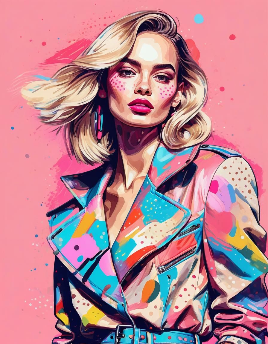 Ersilia in Pop Art Fashion Sketch