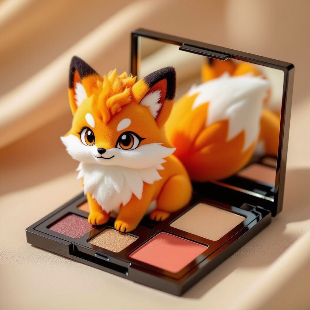 Vulpix Makeup Palette in Studio Ghibli Style