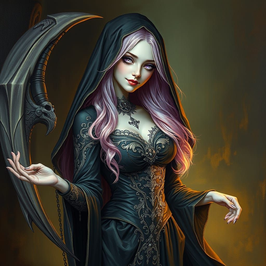 Beautiful Lady Death beckons you to eternity