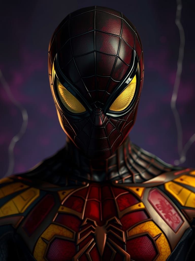 Dark Spider-Man with Evil Gaze: a Dark Fantasy