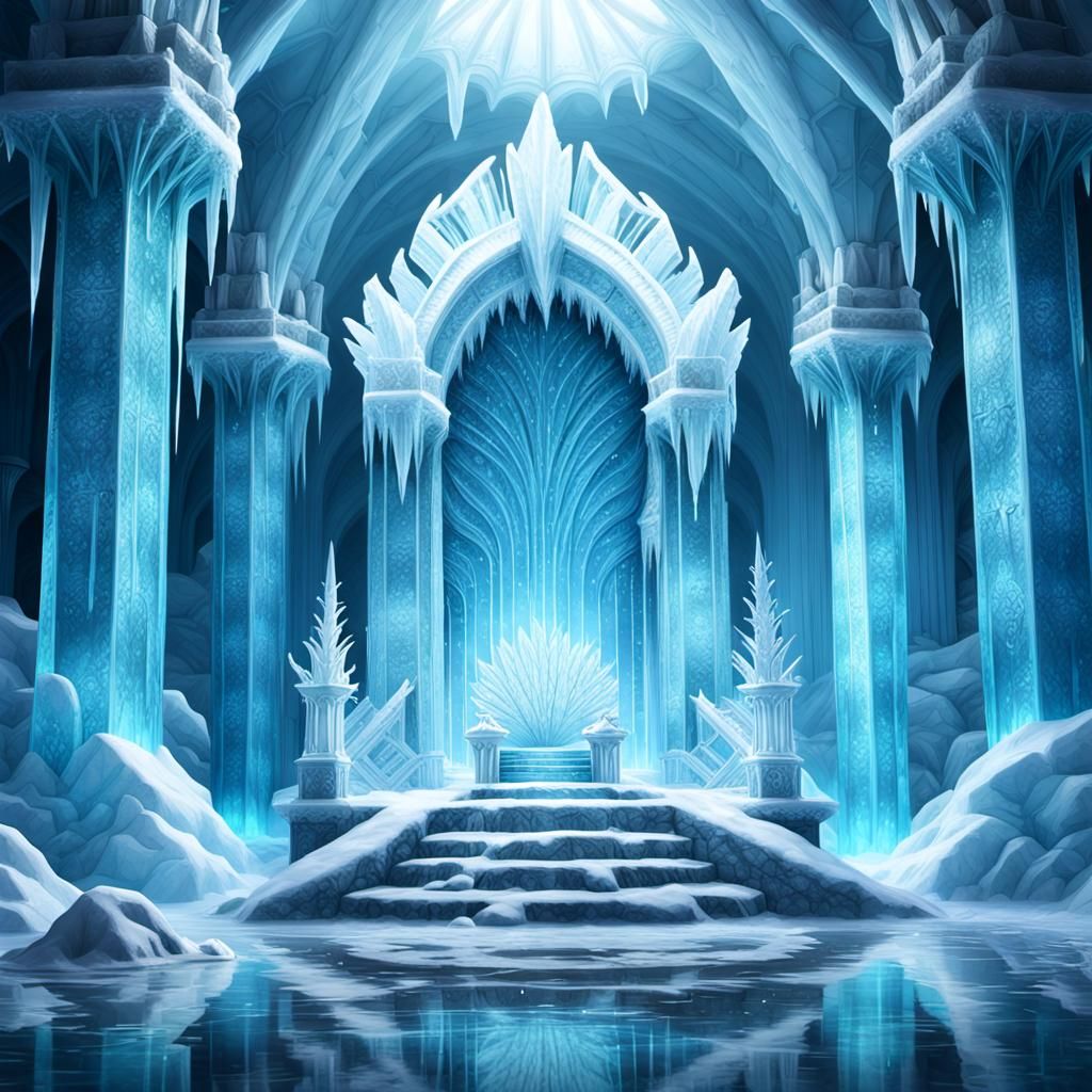 Majestic Ice Throne Room in Ice Castle