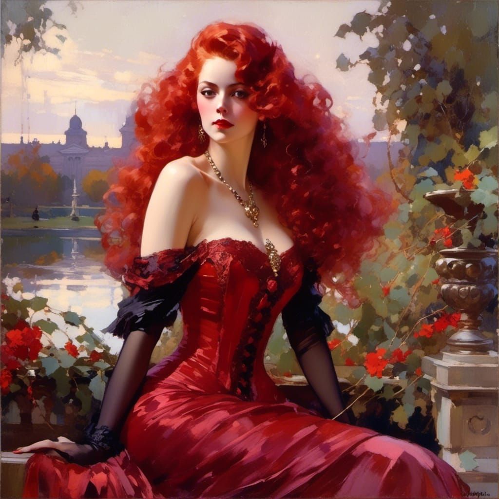 Victorian Vampire Mina Harker in Dreamy Vignettes