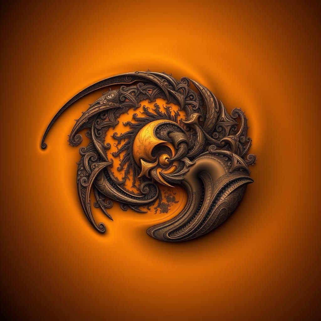 Abstract Fractal Wave Function in Zentangle Style