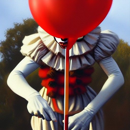 Pennywise in Oil Painting Style