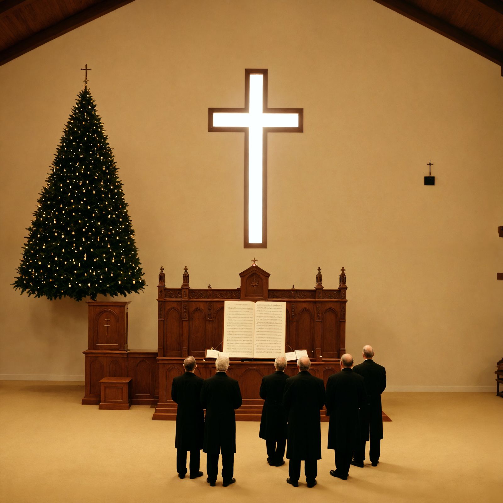 Vibrant Church Choir in Hyperrealistic Photography Style