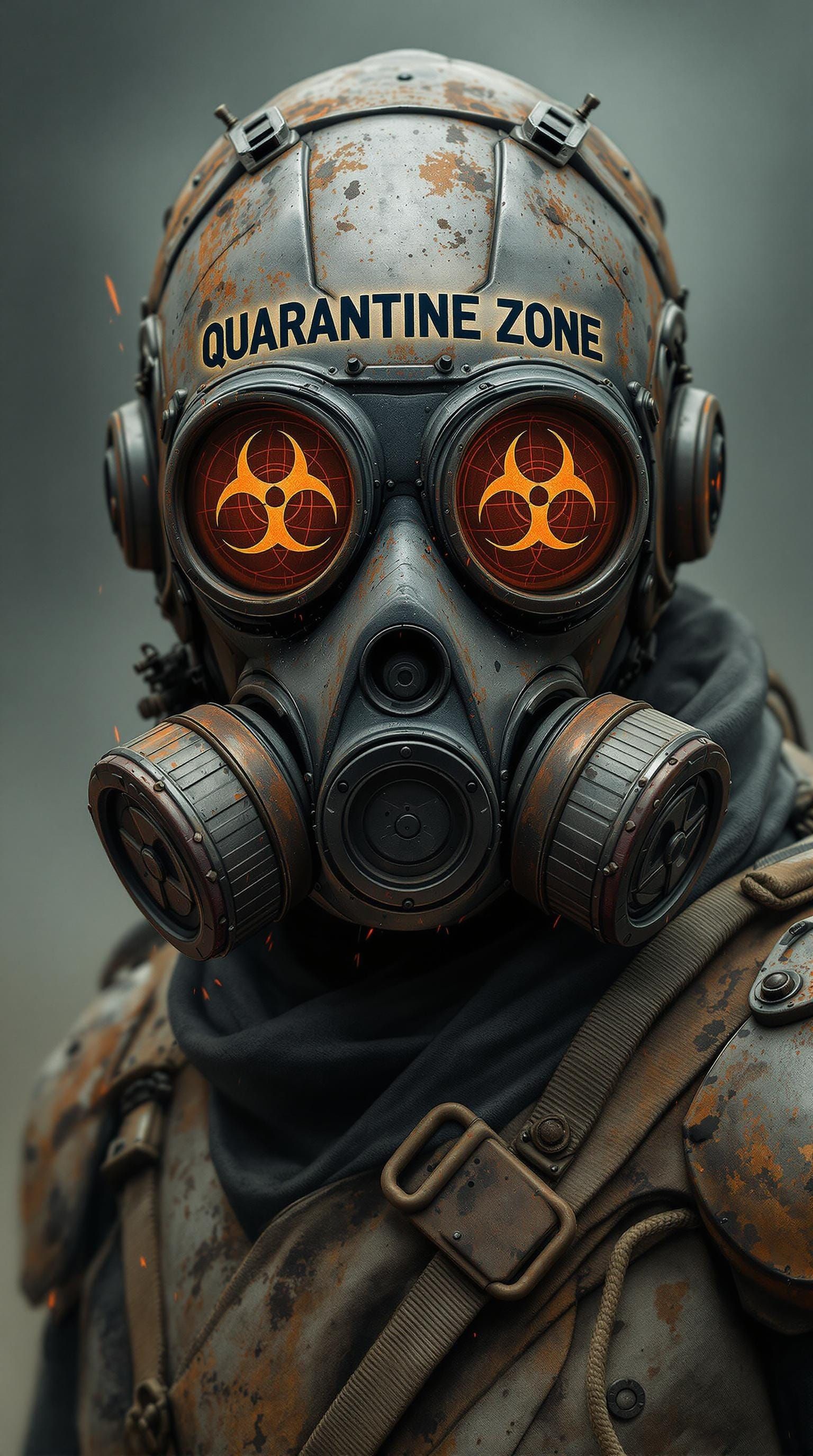 Post-Apocalyptic Sentinel in Dieselpunk Style