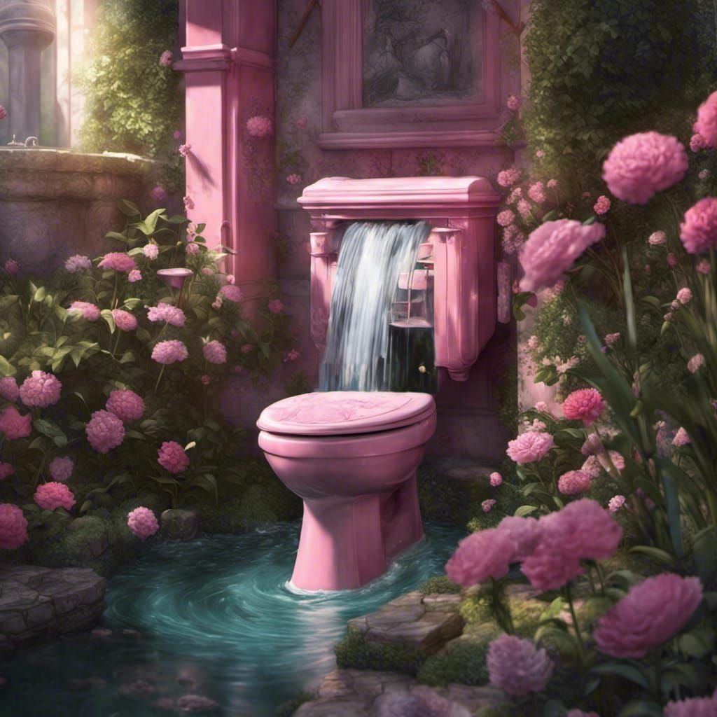 Picturesque Waterfall Scene in Natural Light