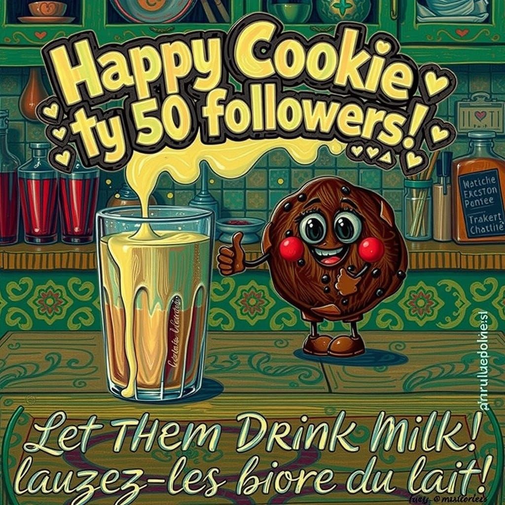 Milk and Cookies Celebrate Followers in Grainy Texture