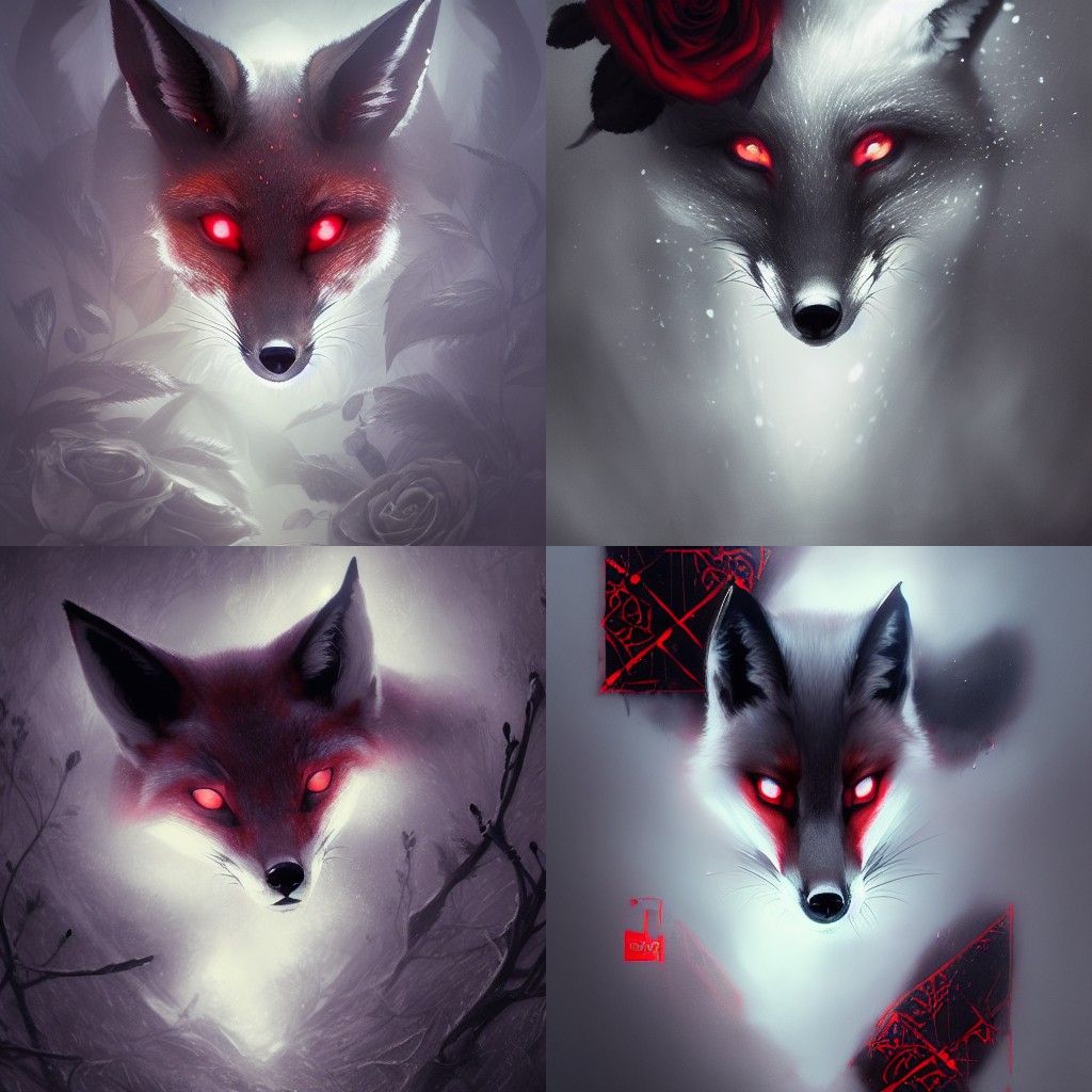 Fox with Roses and Intricate Breastplate in Hyper-Realistic ...