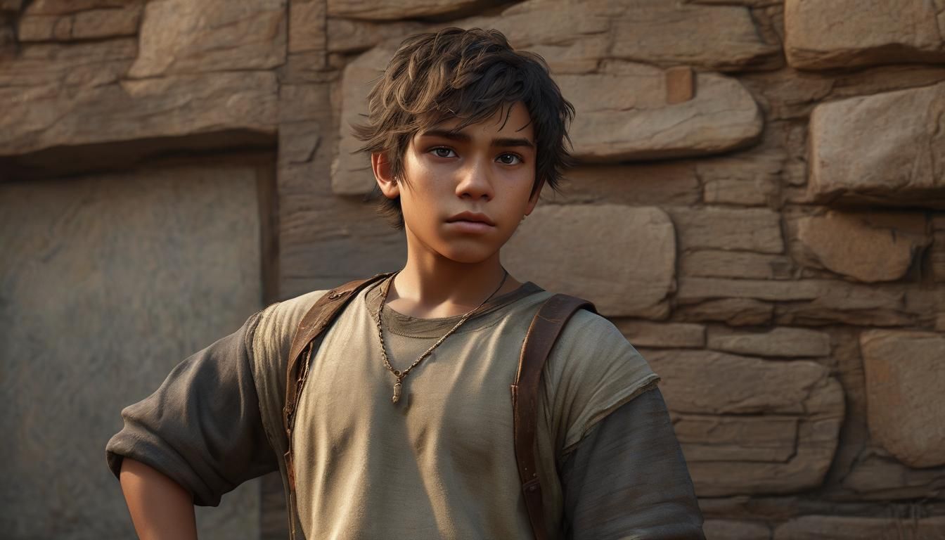 Hyper-Realistic Portrait of a Proud Young Boy