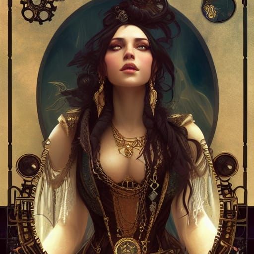 Steampunk Gypsy Princess Portrait in High Resolution