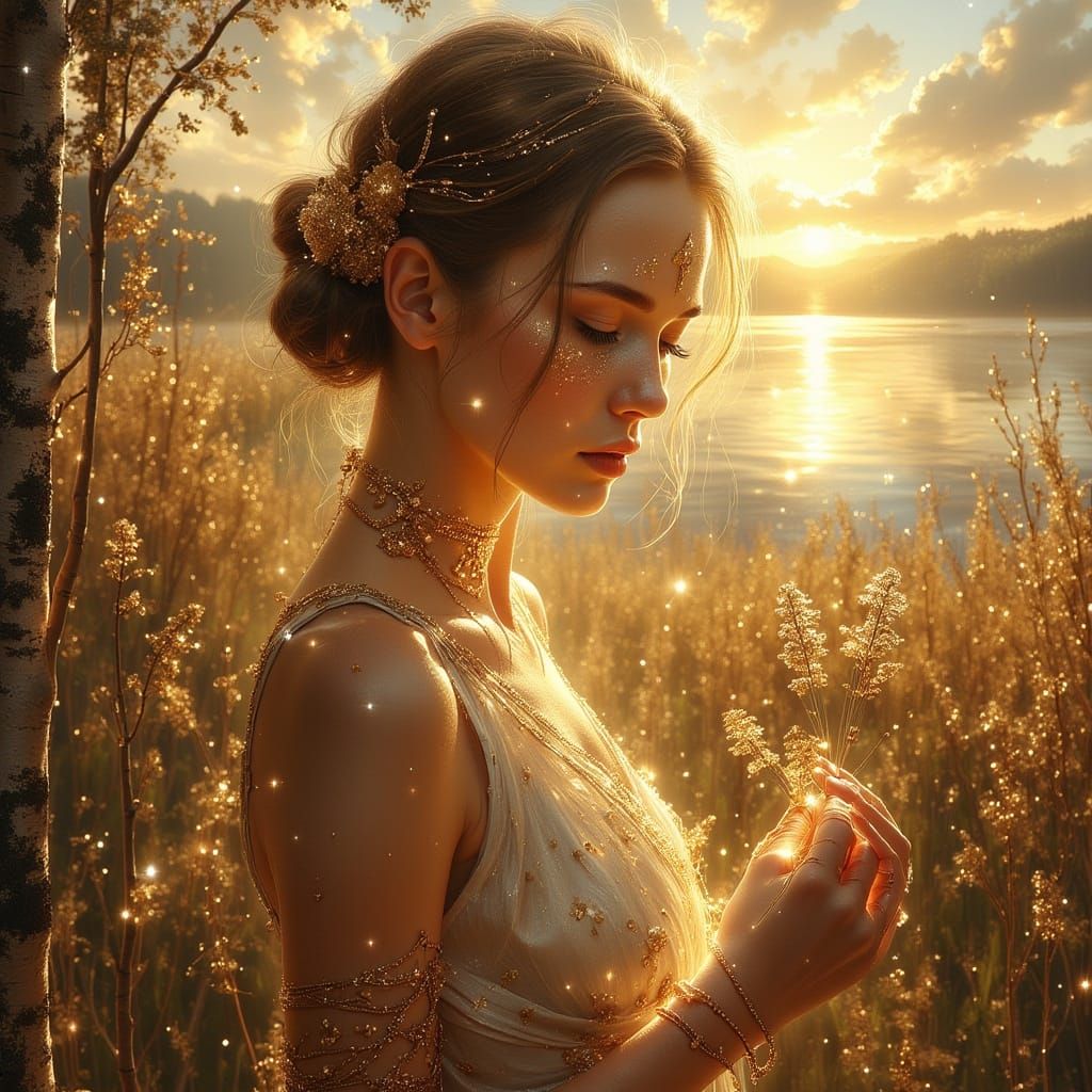 Surreal Midsummer Scene with Ethereal Flux