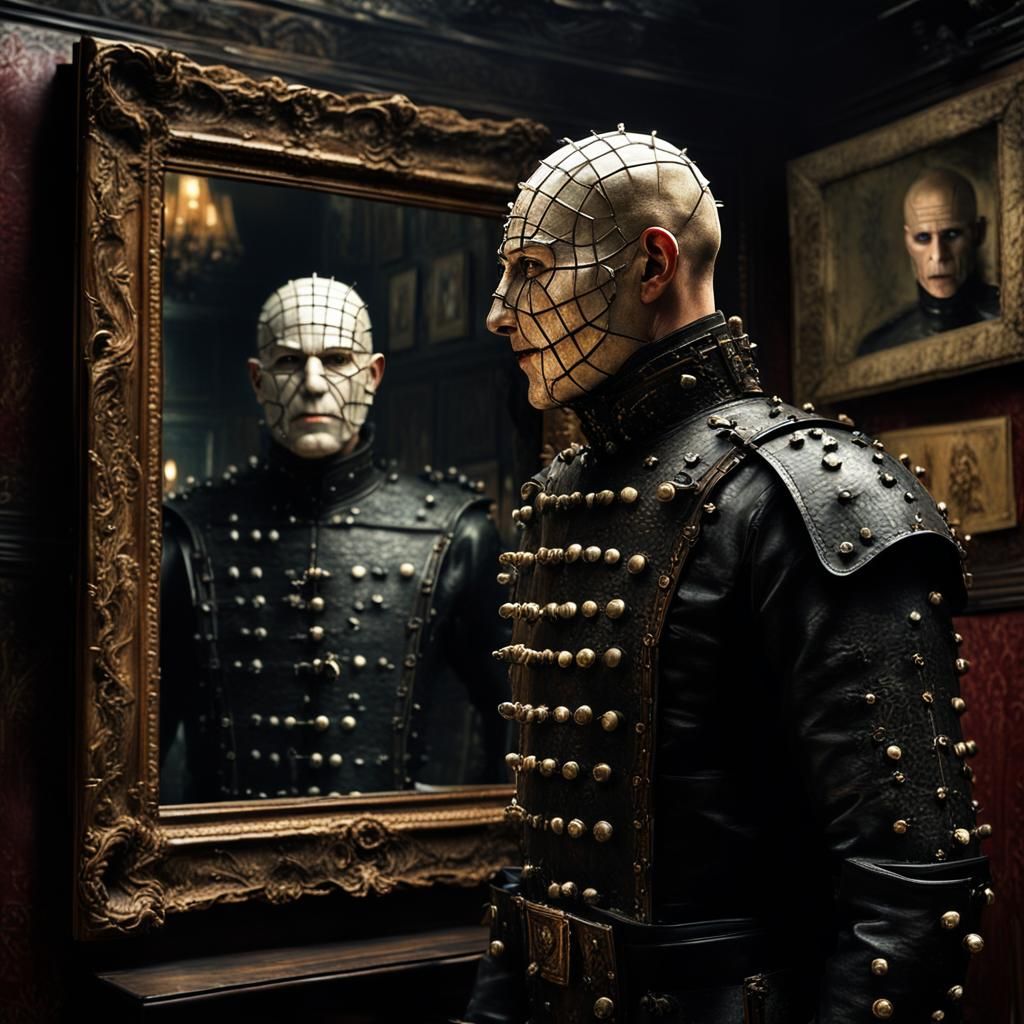Pinhead's Reflection: A Hellraiser Portrait