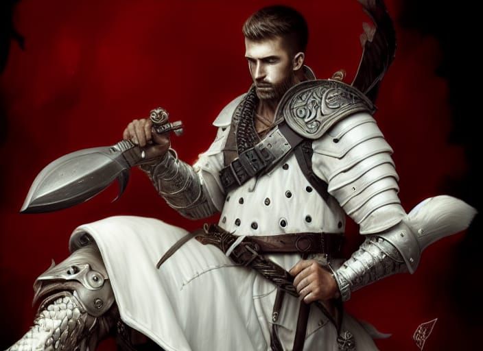 Nordic Marine Man in Detailed Leather Armor