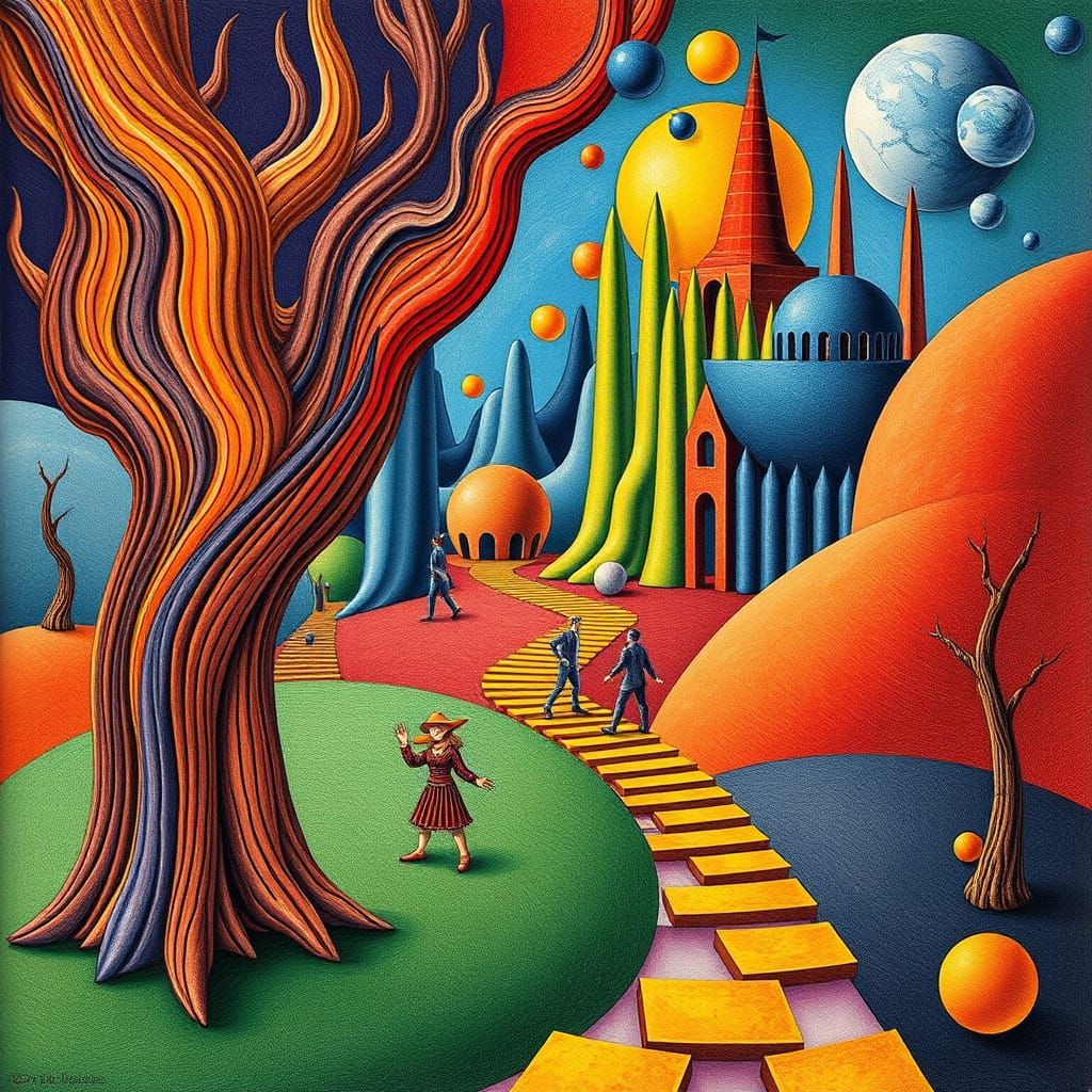 Escher-Inspired Wizard of Oz Mosaic