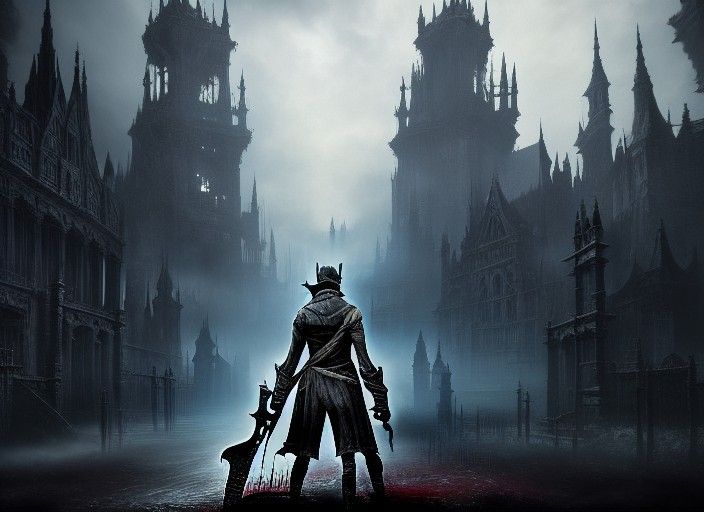 Bloodborne Masterpiece in Dark Fantasy Style
