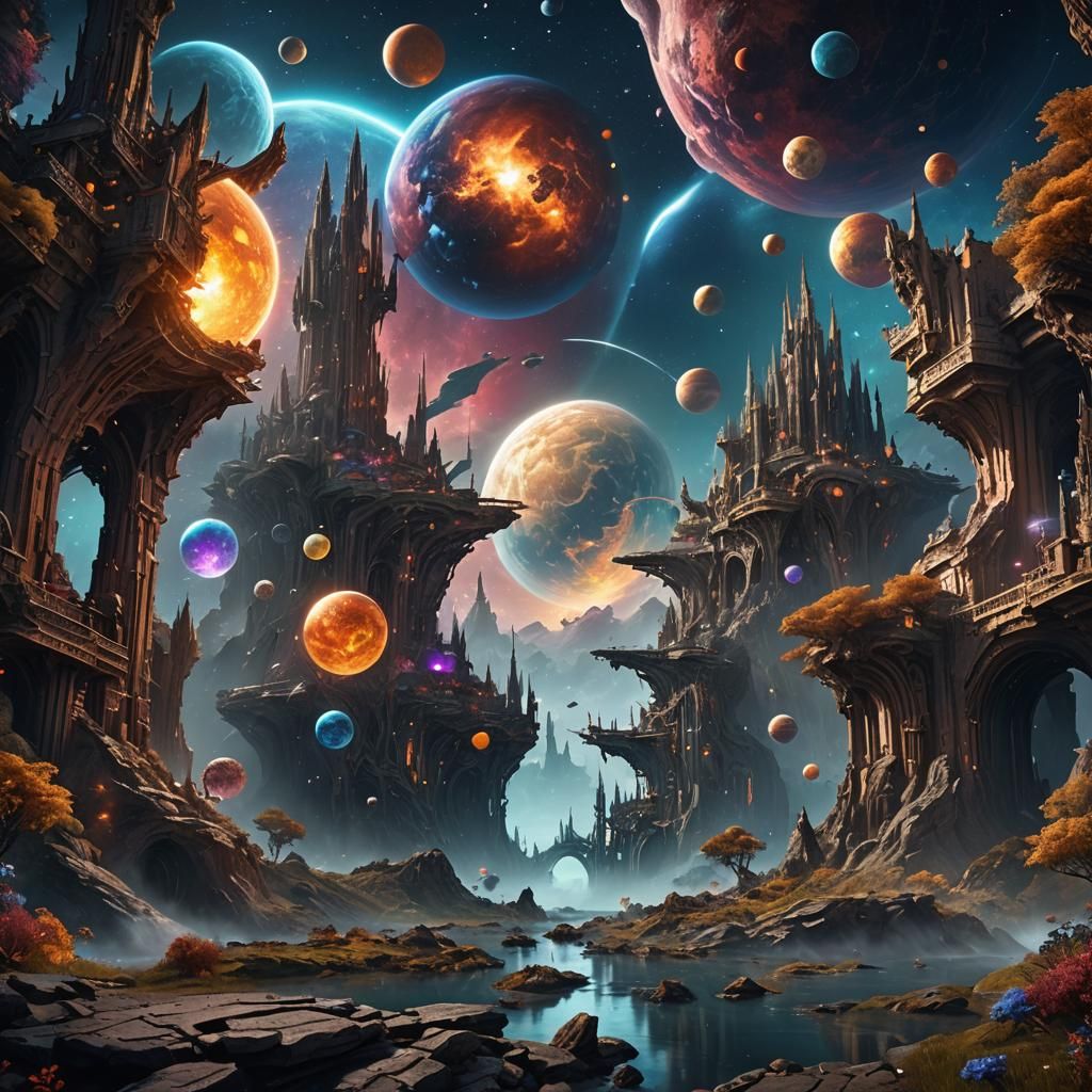 Fantastical Universe Concept Art in Deep Color