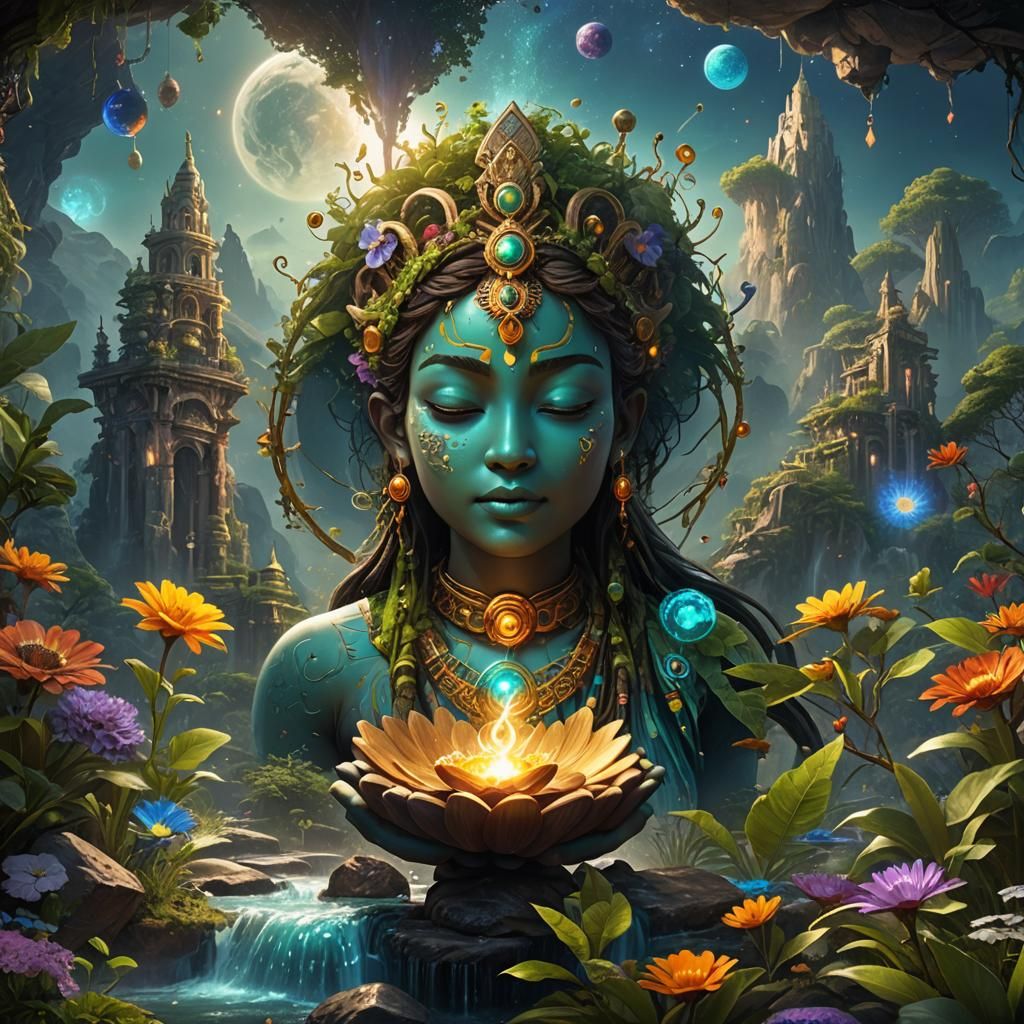 Fantastical Healing Energy in Detailed Digital Painting