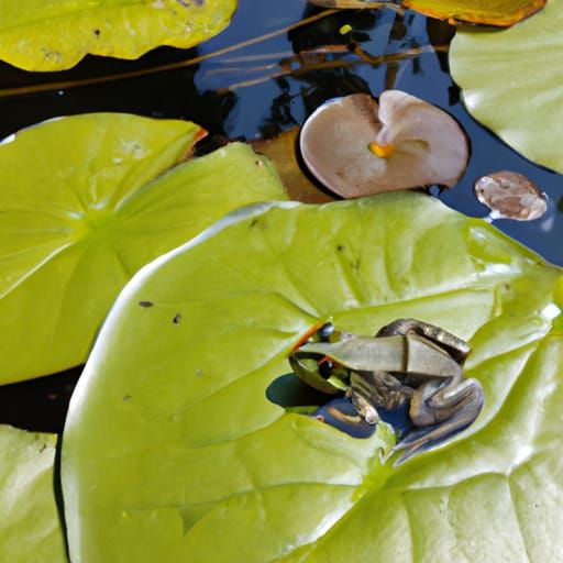 Frog on a lillypad