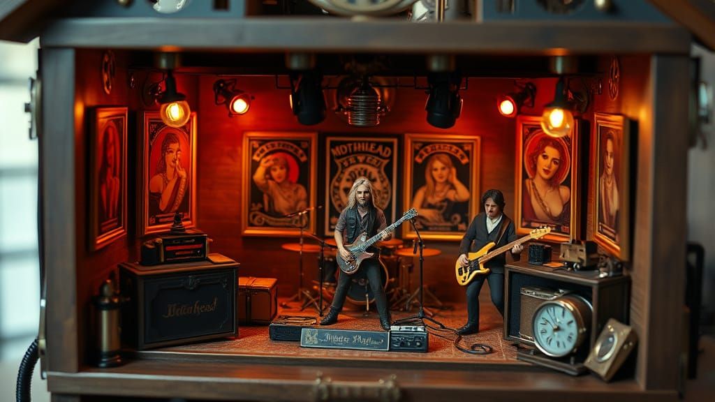 Steampunk Dollhouse Concert with Motörhead in Art Nouveau St...