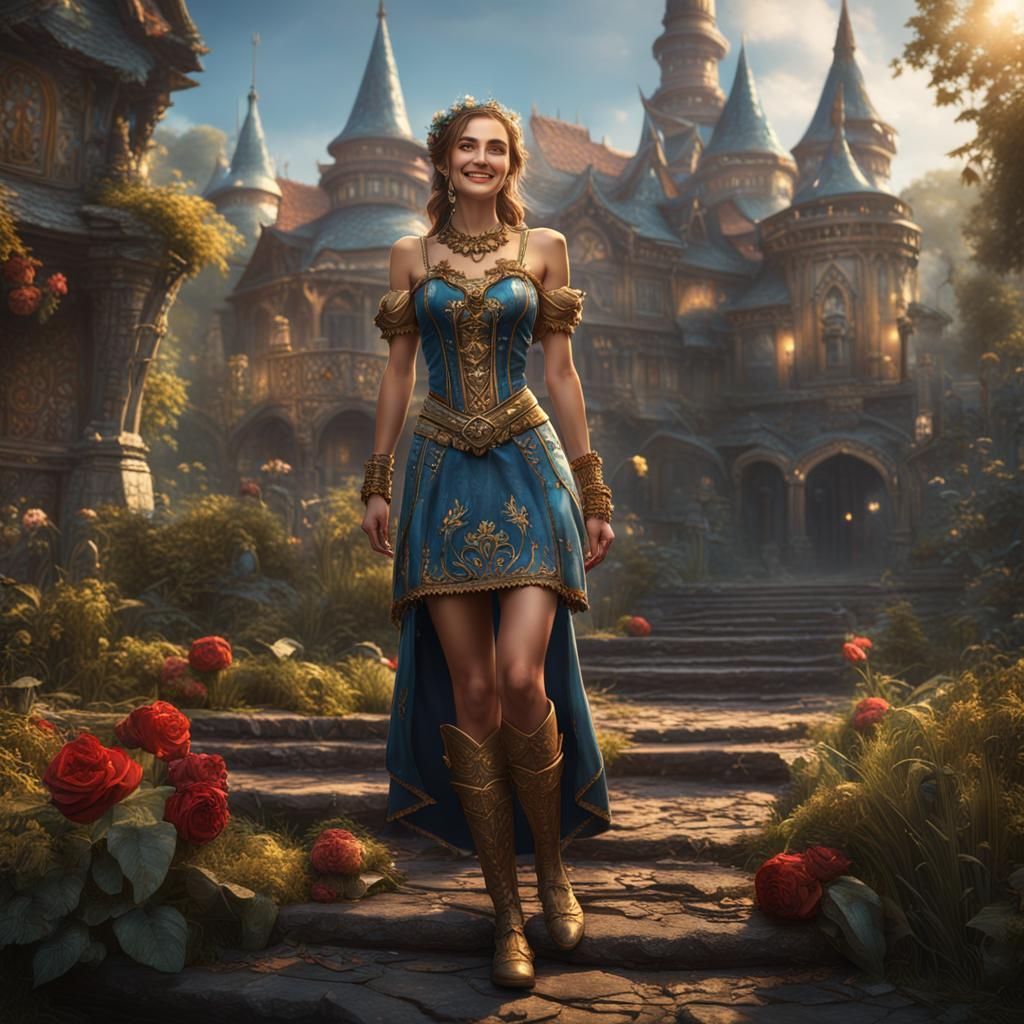 Ukrainian Princess with Revealing Outfit, Fantasy Concept Ar...