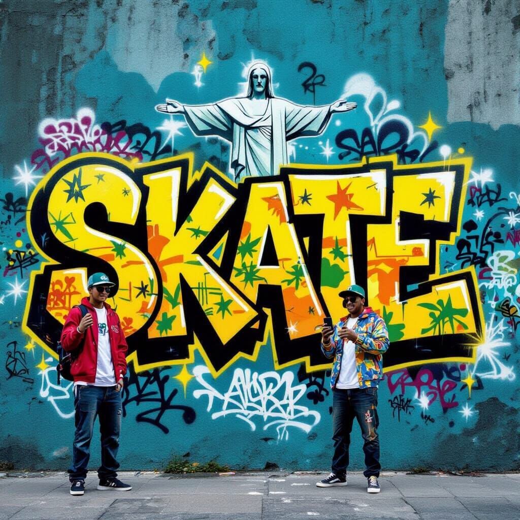 Graffiti Letters SKATE with Brazilian Elements