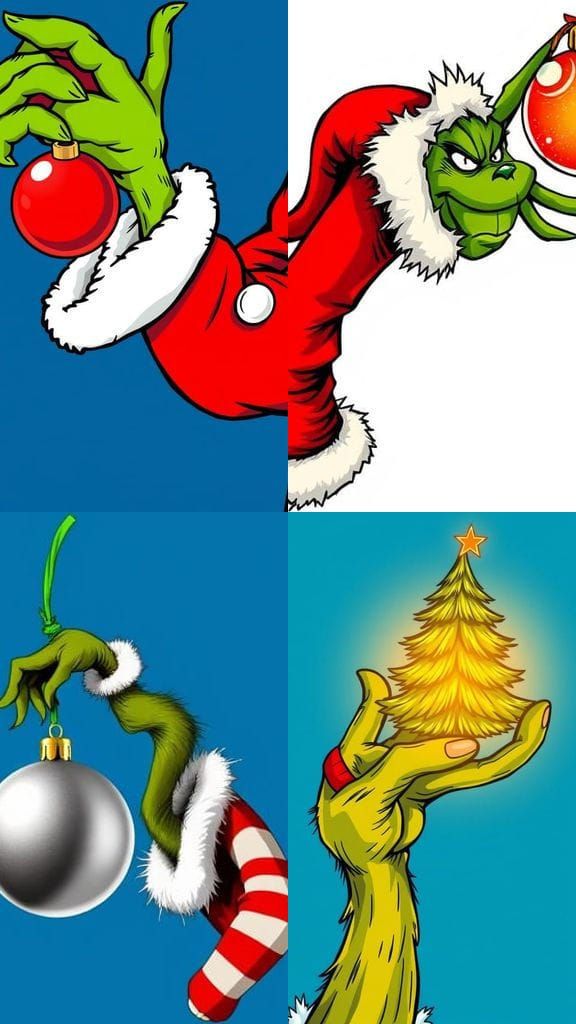 Winter Grinch iPhone Wallpaper in Comic Style