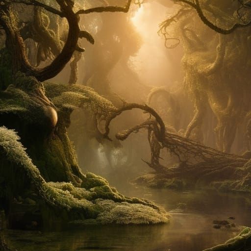 Hyperrealistic Treehouse in Russian Garden