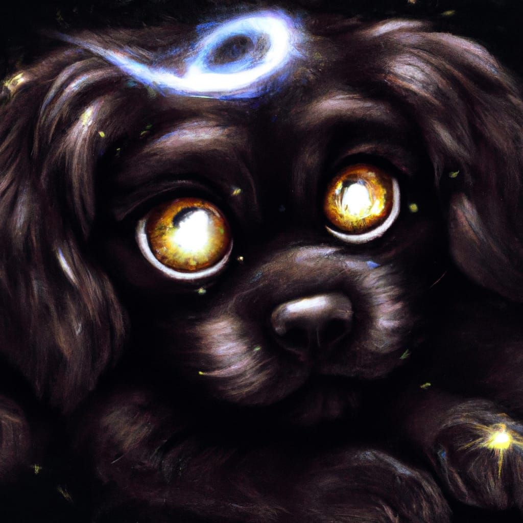 Chibi Magic Dog Portrait in Disney Pixar Style