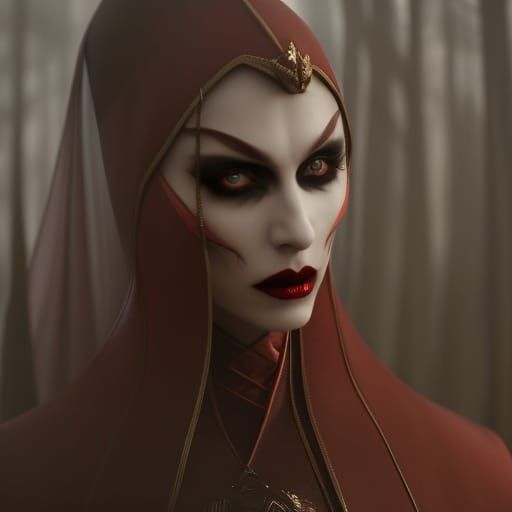 Vampire Bride Religious Icon in Apocalyptic Setting