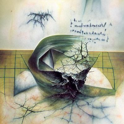 Surreal Mathematical Wound with Impossible Shapes