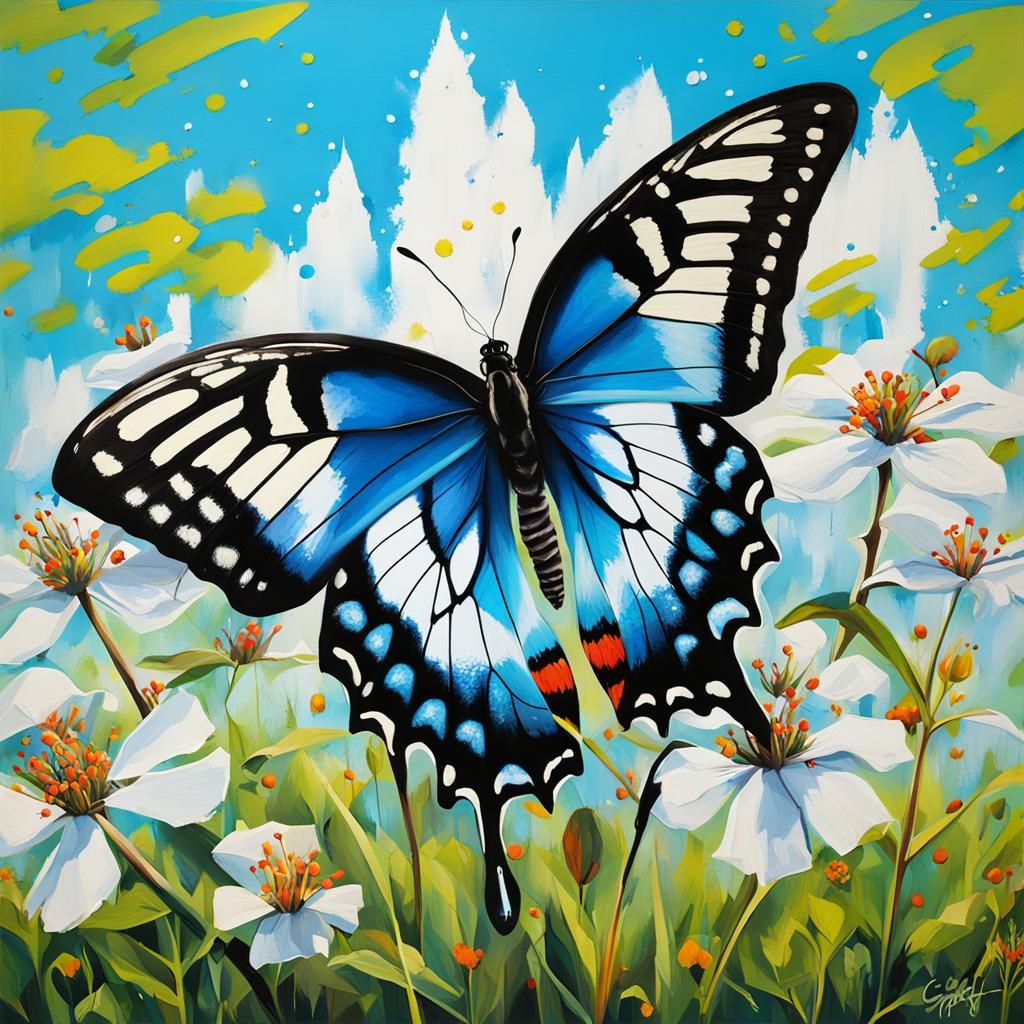 Blue Mountain Swallowtail butterfly
